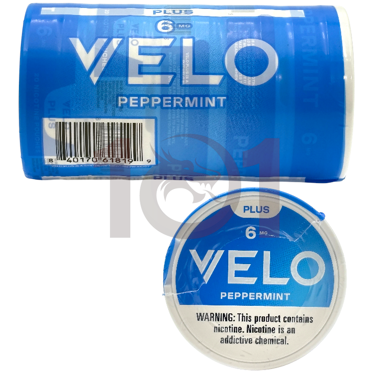 VELO PLUS NICOTINE POUCHES 20CT PK 6MG - PEPPERMINT