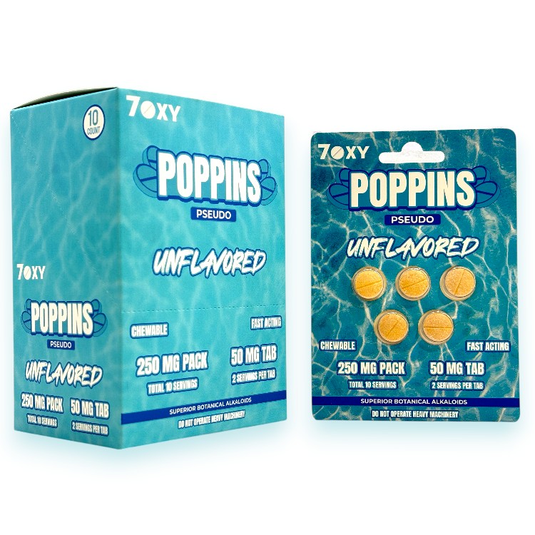 7OXY POPPINS PSEUDOINDOXYL 50MG EXTRACT TABLET 5CT PK - UNFLAVORED