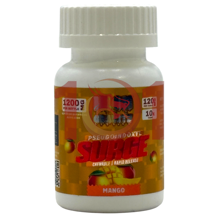 HIGH GRAVITY SURGE PSEUDOINDOXYL EXTRACT TABLET - 120MG 10CT JAR - MANGO