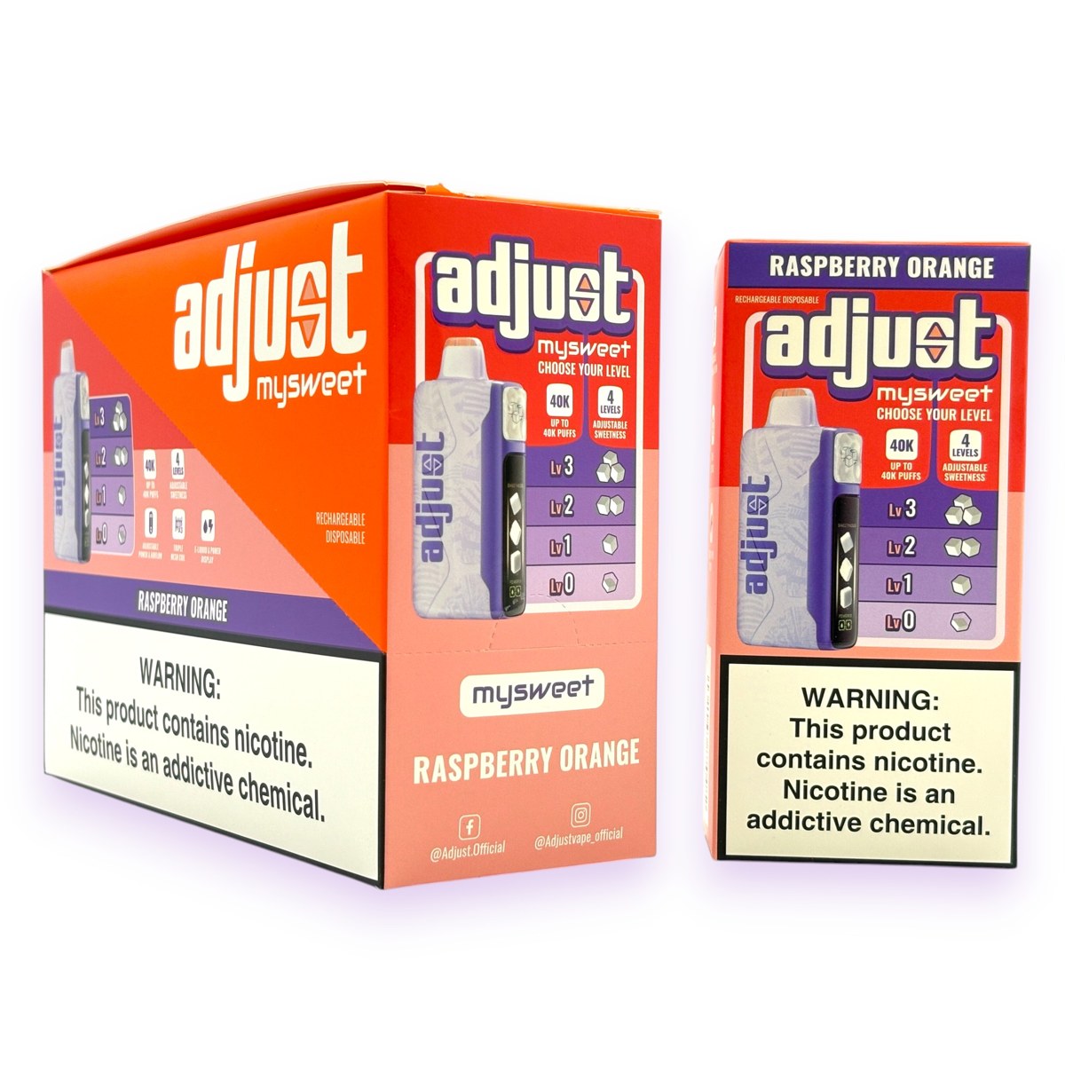 ADJUST MY SWEET 40000 5% - RASPBERRY ORANGE