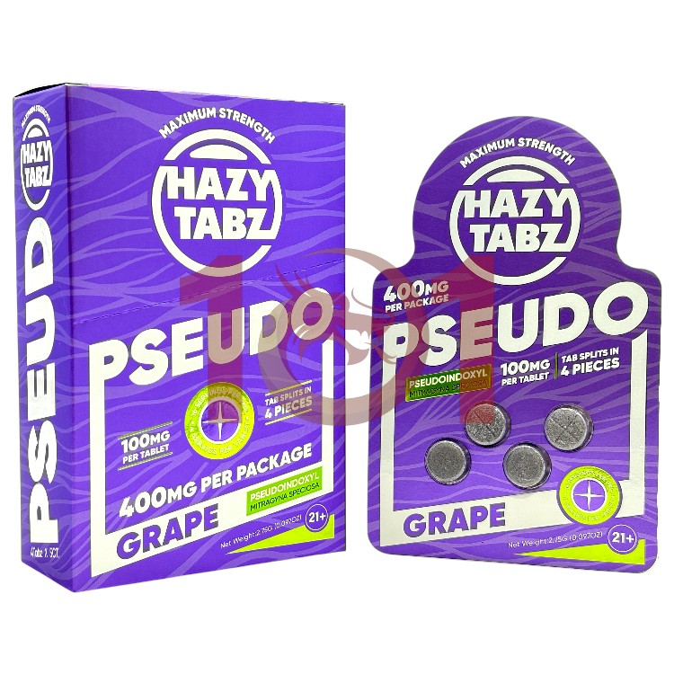 HAZY TABZ PSEUDOINDOXYL EXTRACT TABLET 100MG 4CT PK - GRAPE