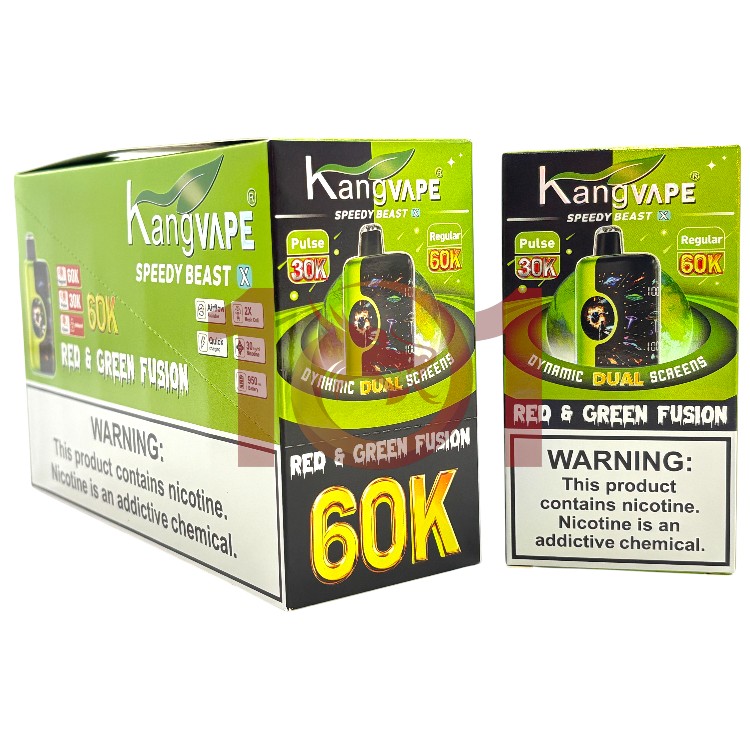 KANGVAPE SPEEDY BEAST 60000 5% - RED & GREEN FUSION