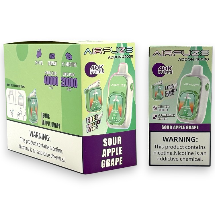 AIRFUZE ADDON ICE CONTROL 40000 5% - SOUR APPLE GRAPE