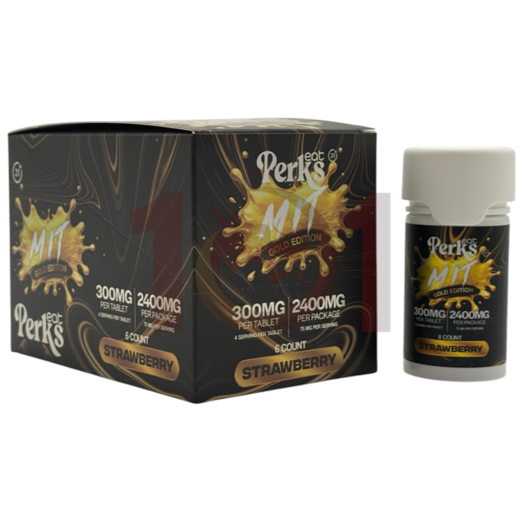 EAT PERKS MIT EXTRACT TABLET 300MG 8CT JAR - STRAWBERRY