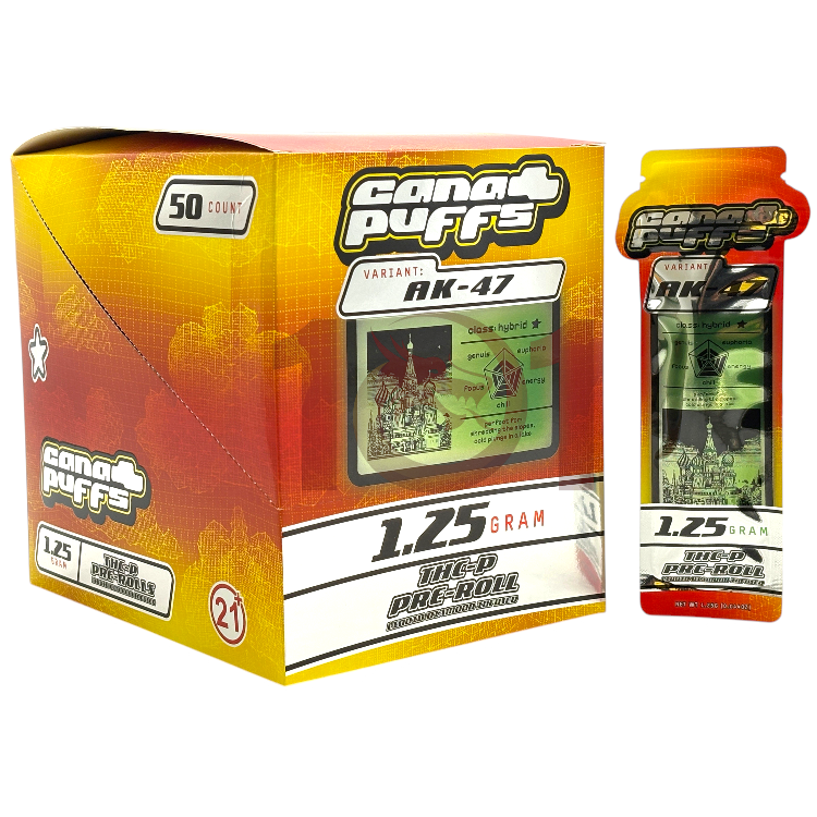 CANA PUFFS LR LIQUID DIAMOND INFUSED THCP PREROLL 1.25GM HYBRID - AK-47