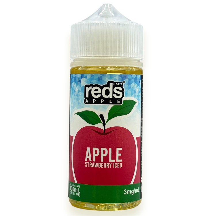 DAZE REDS APPLE ICE E-LIQUID 3MG 100ML - APPLE STRAWBERRY ICED