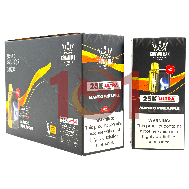 AL FAKHER CROWN BAR ULTRA 25000  0.5% - MANGO PINEAPPLE