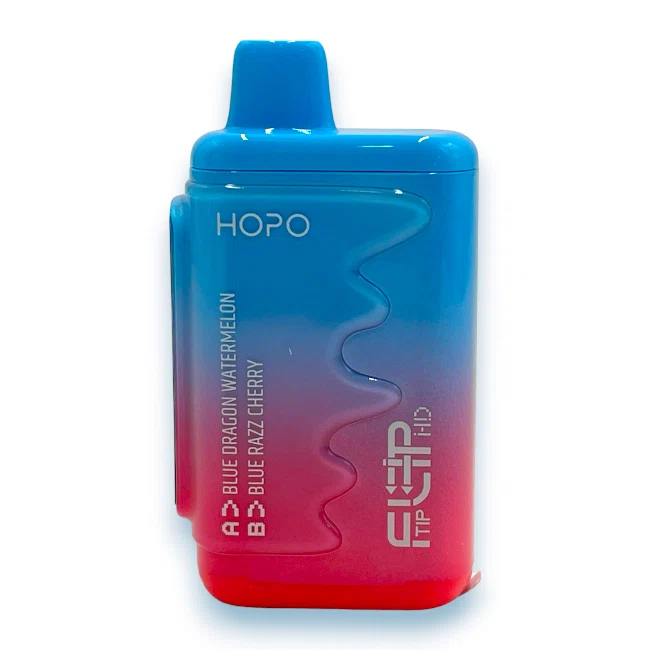 HOPO FLIP TIP 16000 DUAL FLAVORS 5% - BLUE DRAGON WATERMELON/BLUE RAZZ CHERRY