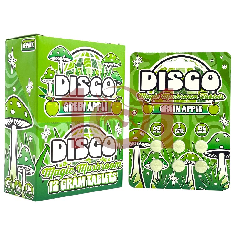DISCO MAGIC MUSHROOM TABLET 2GM 6CT PK - GREEN APPLE