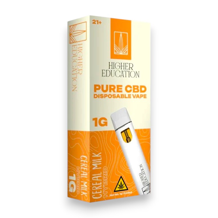 HIGHER EDUCATION PURE CBD 1GM CARTRIDGE HYBRID - CEREAL MILK