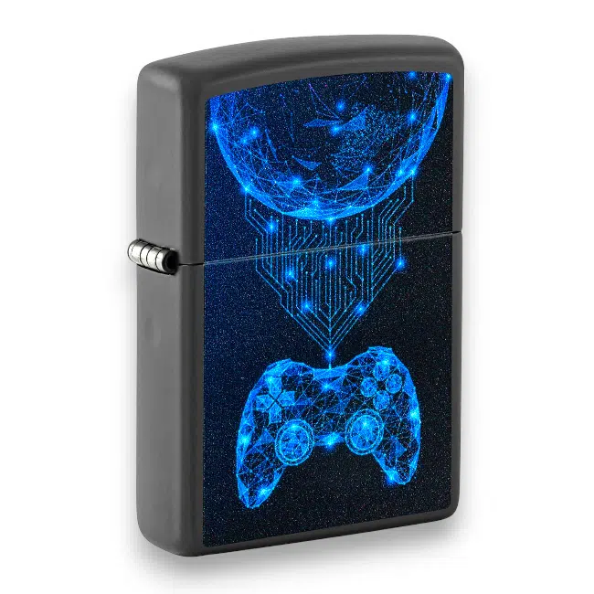 ZIPPO GAMING DESIGN BLACK MATTE LIGHTER - SGL