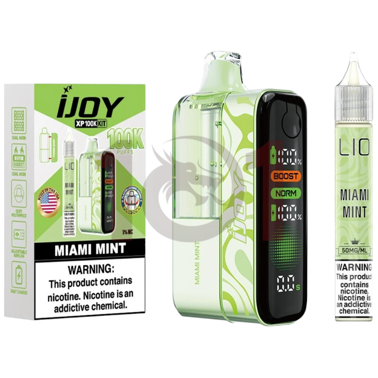 IJOY XP100K  (W/E-LIQUID BOTTLE) POD DEVICE 5% - MIAMI MINT