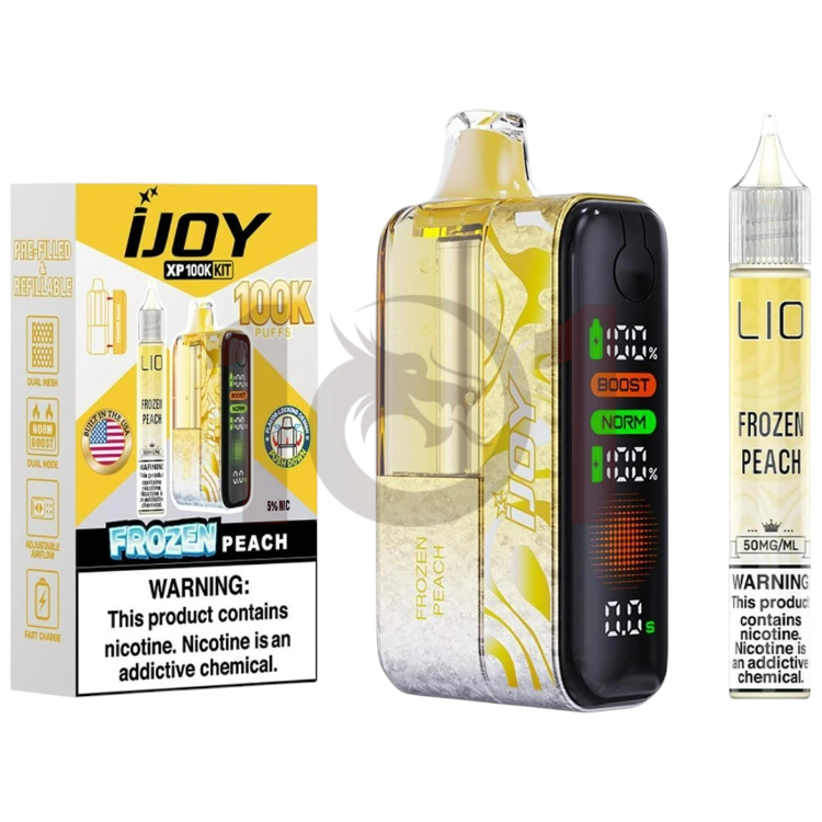 IJOY XP100K  (W/E-LIQUID BOTTLE) POD DEVICE 5% - FROZEN PEACH