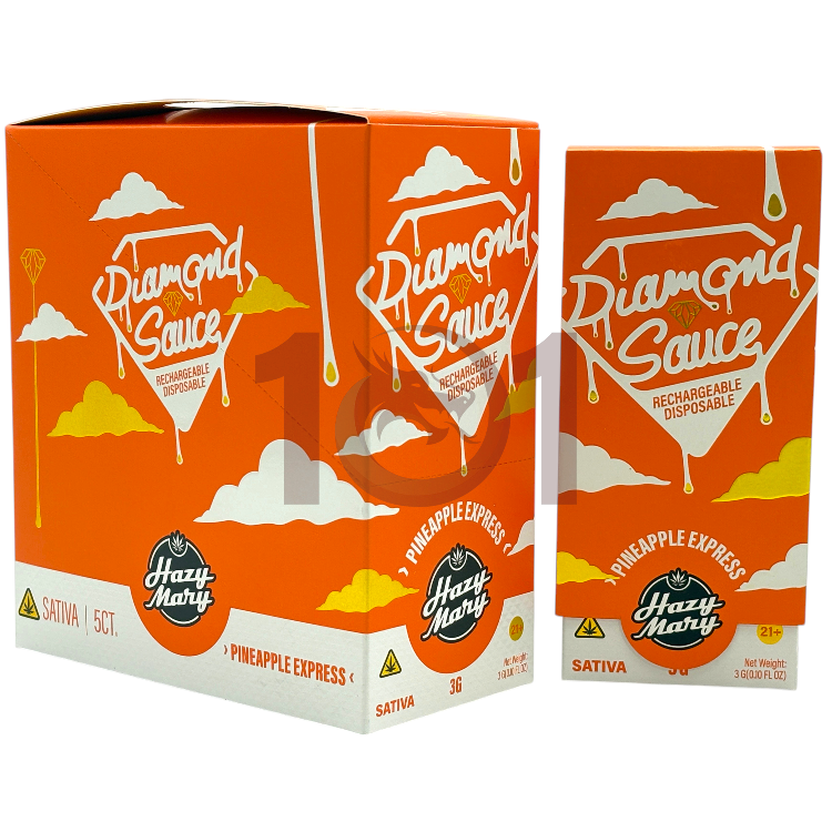 HAZY MARY DIAMOND SAUCE THCP+THCV+HHCP+D8 3GM - SATIVA PINEAPPLE EXPRESS
