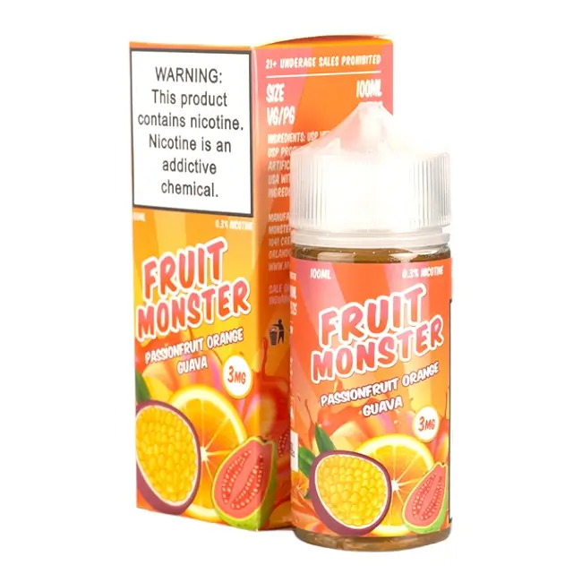 FRUIT MONSTER 3MG 100ML - PASSION FRUIT ORANGE GUAVA