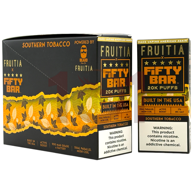 FIFTY BAR SALT NICOTINE 20000 5% FRUITIA - SOUTHERN TOBACCO