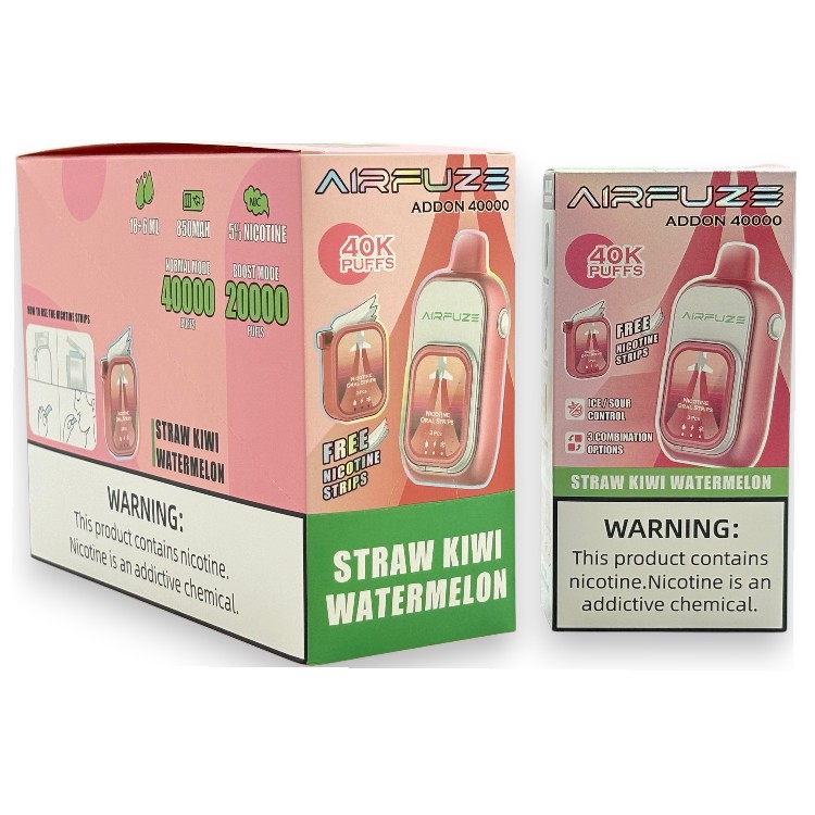 AIRFUZE ADDON ICE CONTROL 40000 5% - STRAW KIWI WATERMELON
