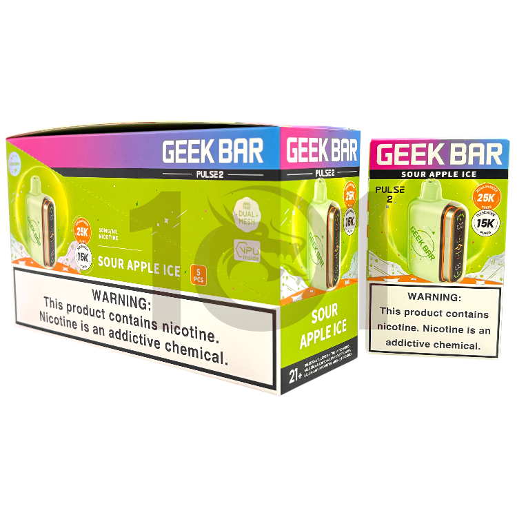 GEEK BAR PULSE 2 25000 5% - SOUR APPLE ICE