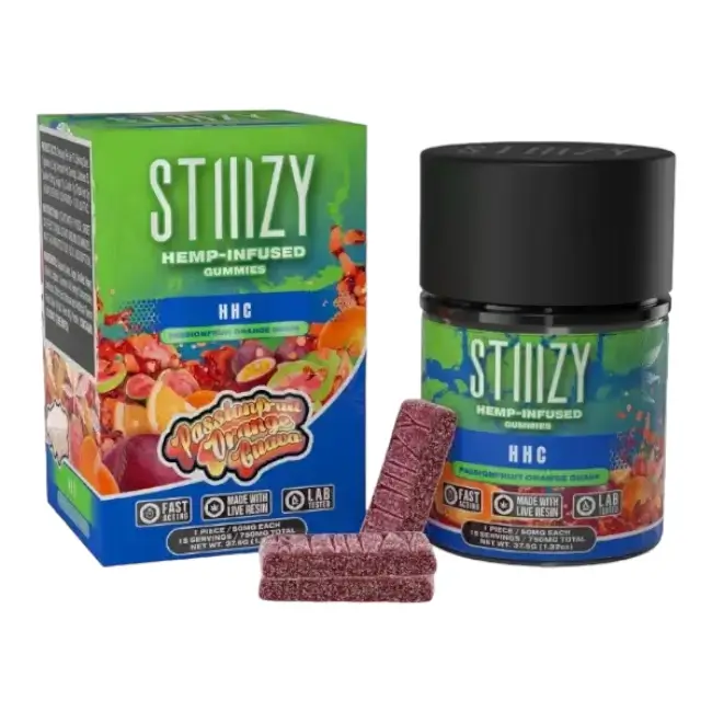 STIIIZY - INFUSED GUMMY - LR - HHC-750MG/CT 15CT J - PASSIONFRUIT ORANGE GUAVA