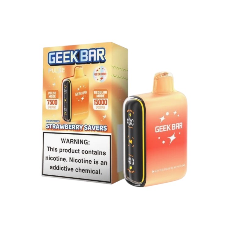 GEEK BAR PULSE 15000 5% - STRAWBERRY SAVERS