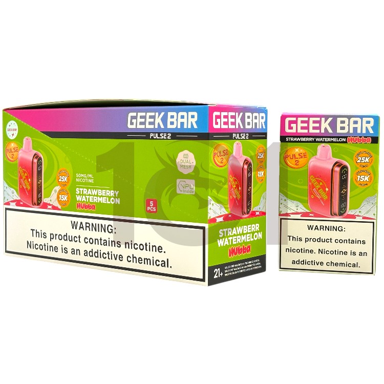 GEEK BAR PULSE 2 25000 5% - STRAWBERRY WATERMELON HUBBA