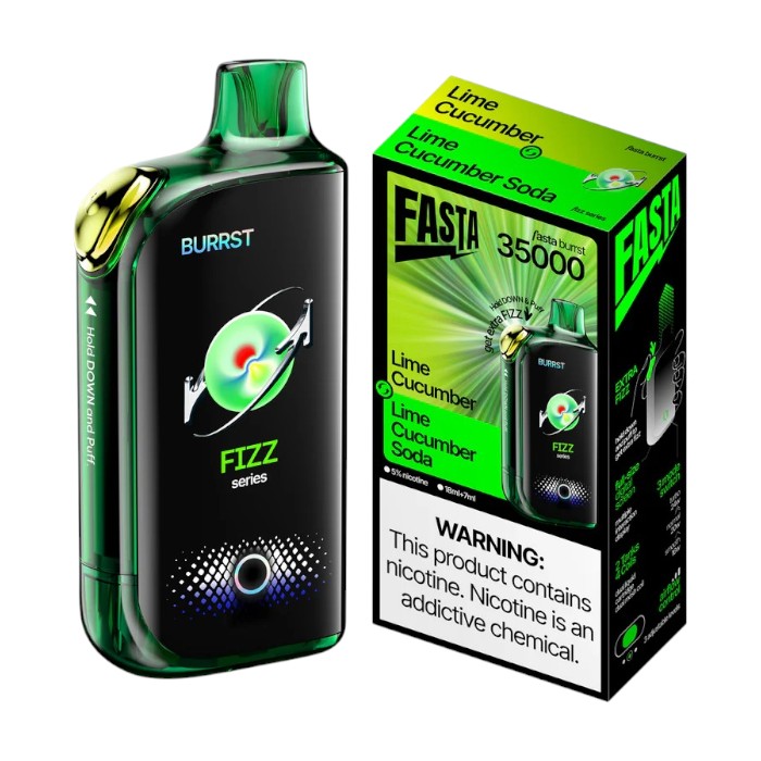 FASTA BURRST 35000 5% - FIZZ SERIES LIME CUCUMBER SODA