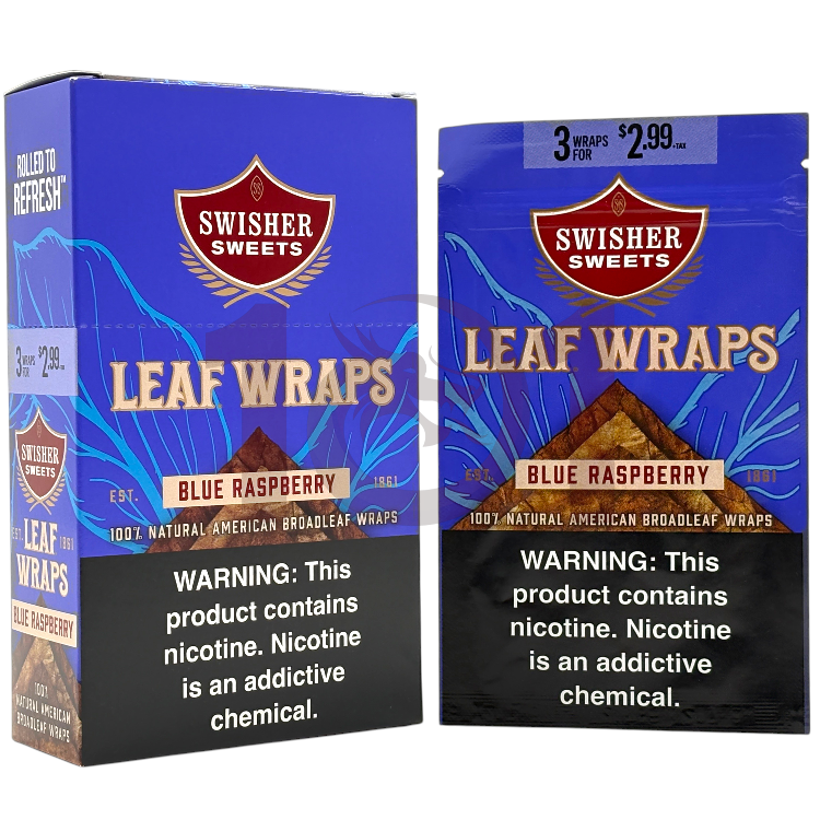 SWISHER SWEETS LEAF TOB WRAP SP 3/$2.99 3CT PK - BLUE RASPBERRY
