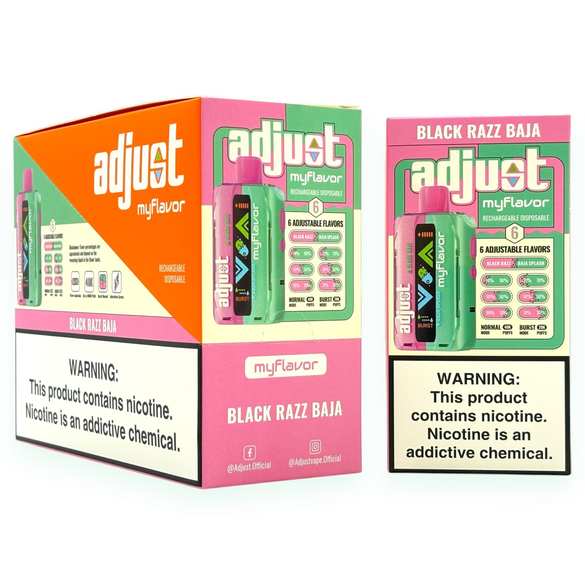 ADJUST MY FLAVOR 40000 5% - BLACK RAZZ BAJA