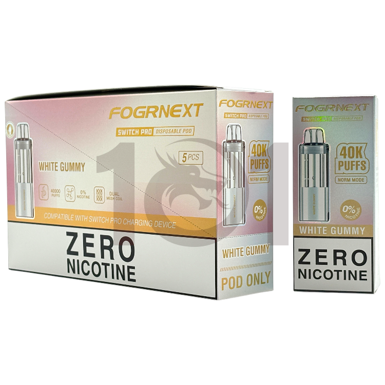 FOGRNEXT 40000 SWITCH PRO POD 0% - WHITE GUMMY