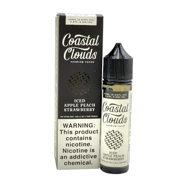 COASTAL CLOUDS ICE 6MG 60ML - APPLE PEACH STRAWBERRY ICED