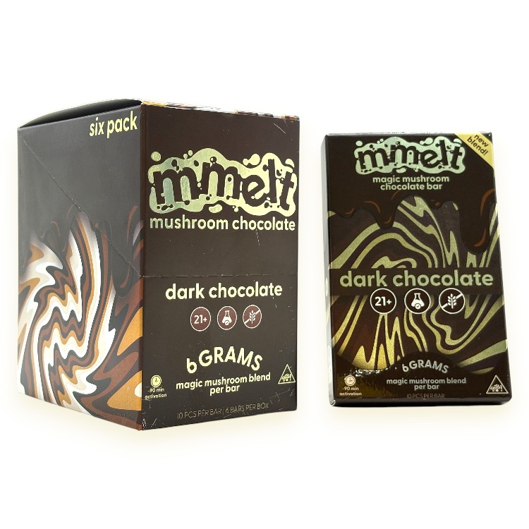 CALI MMELT MAGIC MUSHROOM CHOCOLATE 6GM 10CT PK - DARK CHOCOLATE