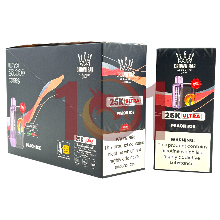 AL FAKHER CROWN BAR ULTRA 25000  0.5% - PEACH ICE