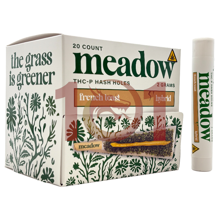 MEADOW HASH HOLE THCP 2GM 1CT PK PREROLL HYBRID - FRENCH TOAST
