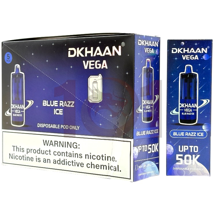 DKHAAN VEGA 50000 POD 5% - BLUE RAZZ ICE