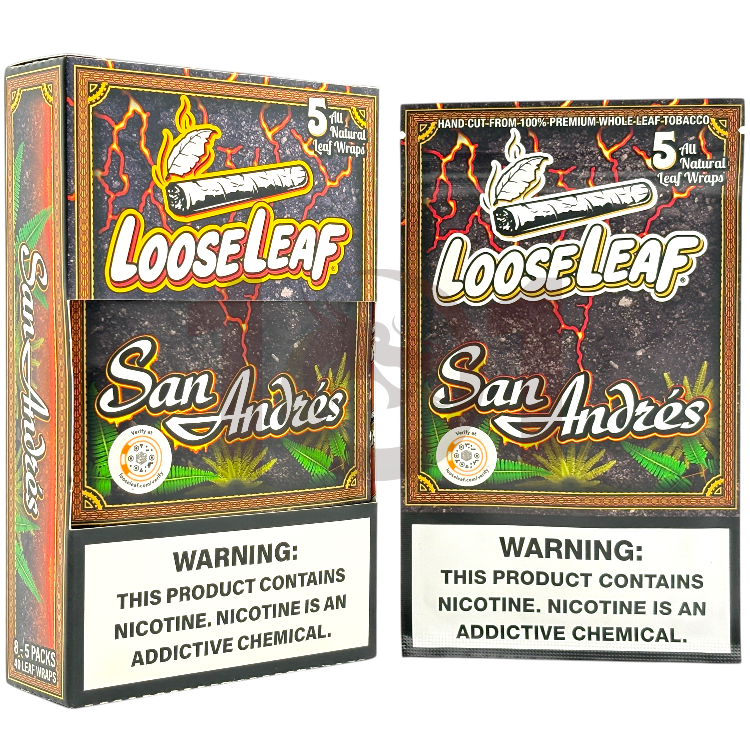 LOOSE LEAF TOB LT TOBACCO  LEAF 5CT PK - SAN ANDRES