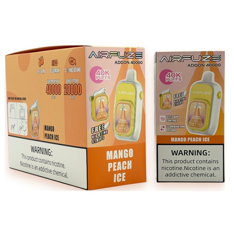 AIRFUZE ADDON ICE CONTROL 40000 5% - MANGO PEACH ICE