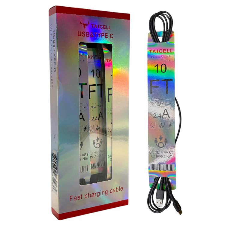 TAICELL 10' USB TO TYPE C PHONE CABLE