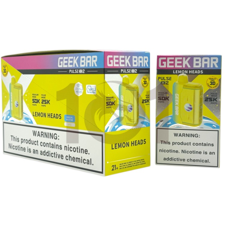 GEEK BAR PULSE X2 50000 5% - LEMON HEADS