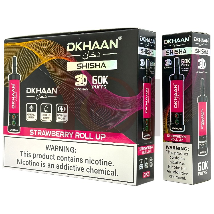 DKHAAN SHISHA 60000 0.5% - STRAWBERRY ROLL UP