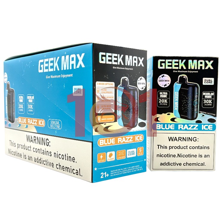 GEEK MAX ULTRA X 30000 5% - BLUE RAZZ ICE
