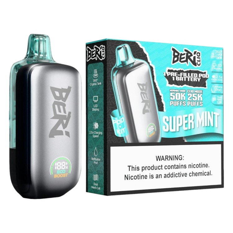 BERI CLIQ 50000 POD DEVICE 5% - SUPER MINT