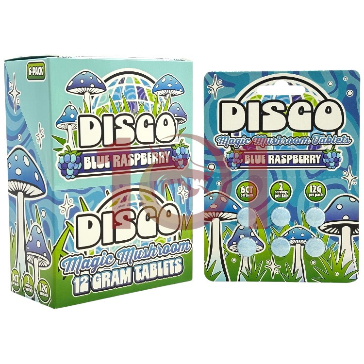 DISCO MAGIC MUSHROOM TABLET 2GM 6CT PK - BLUE RASPBERRY