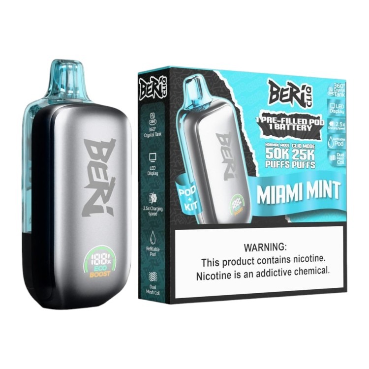 BERI CLIQ 50000 POD DEVICE 5% - MIAMI MINT