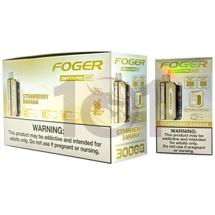 FOGER NIXODINE SWITCH PRO 30000 POD DEVICE 5% - STRAWBERRY BANANA