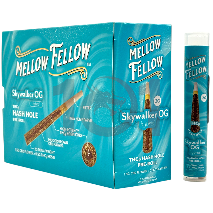 MELLOW FELLOW HASH HOLE THCP PREROLL 2GM HYBRID - SKYWALKER OG