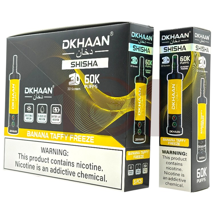 DKHAAN SHISHA 60000 0.5% - BANANA TAFFY FREEZE