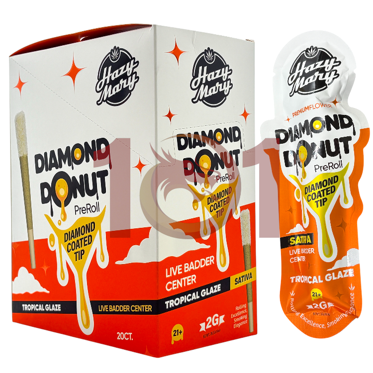HAZY MARY DIAMOND DONUT THCP 2GM PREROLL - TROPICAL GLAZE