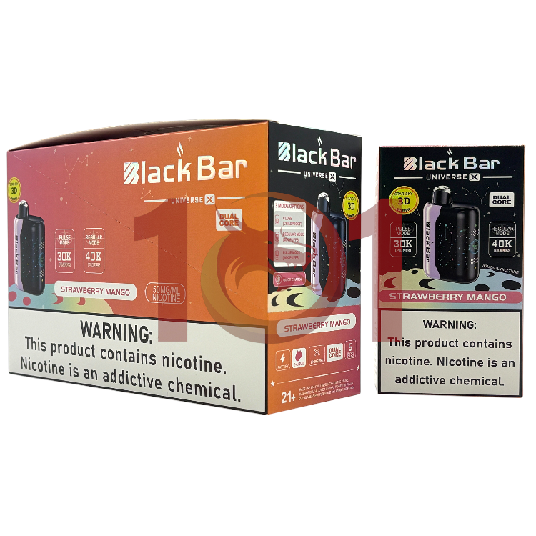 BLACK BAR UNIVERSE X 40000 5% - STRAWBERRY MANGO