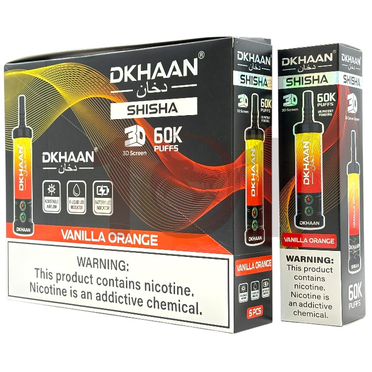 DKHAAN SHISHA 60000 0.5% - VANILLA ORANGE
