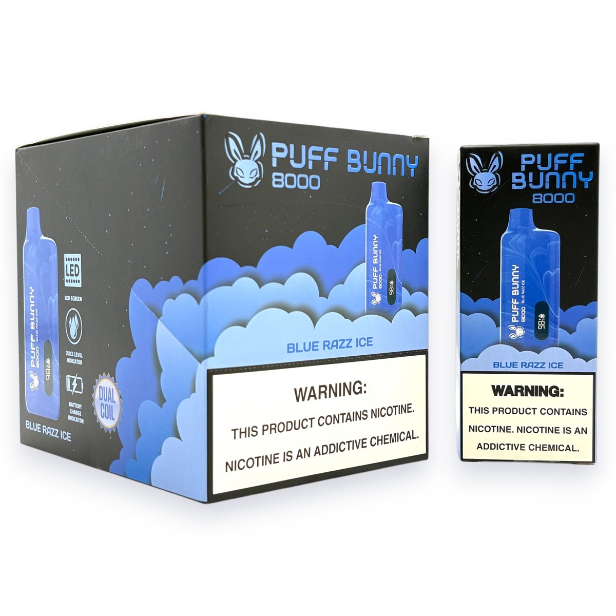 BUNNY 8000 5% - BLUE RAZZ ICE